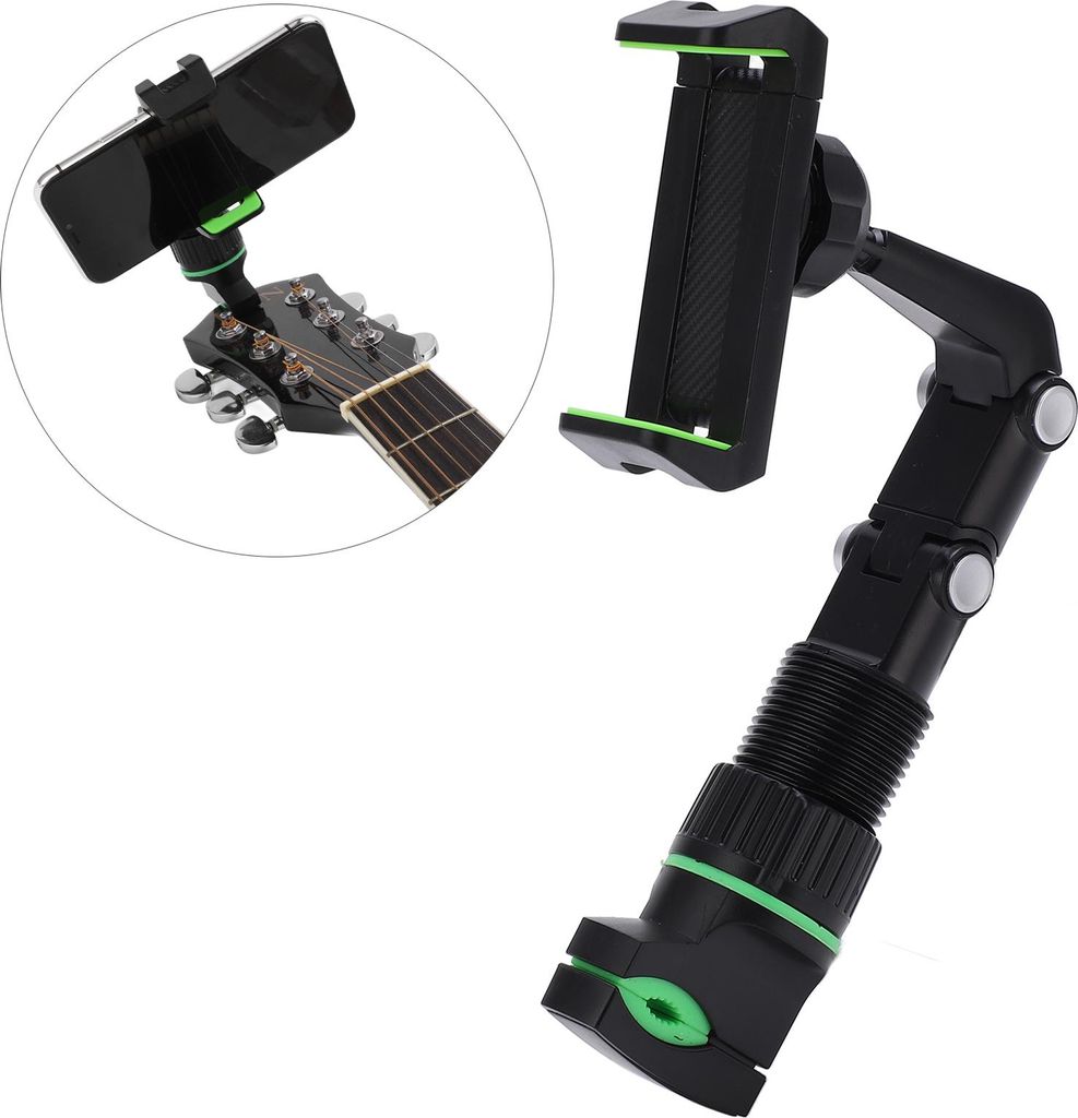 Gitarre Kopf Telefonhalterung für den Unterricht Video-Aufnahme 10Pcs Picks Wischtuch