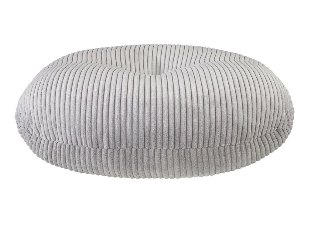 Cuscino da terra rotondo in velluto a coste | grigio | Ø Immagine del prodotto 