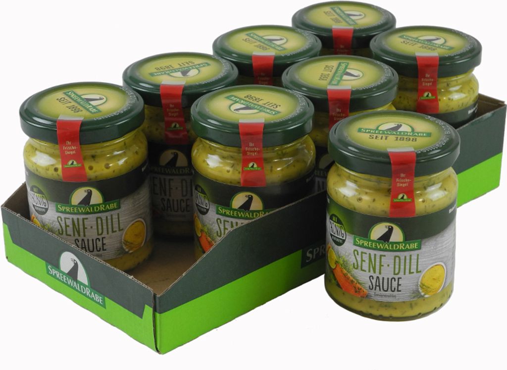 Senf-Dill Sauce mit Honig 8er Set (8 Gläser à 120 ml)