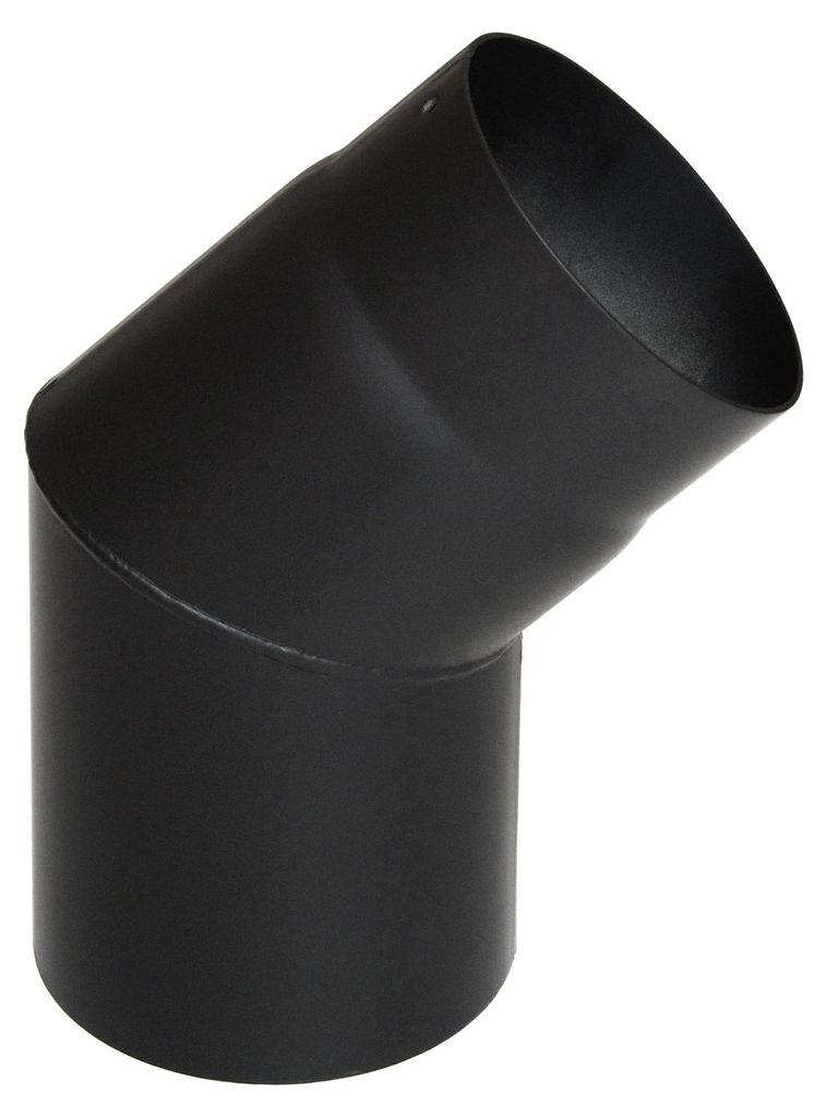 Raik Basic Rauchrohrbogen 130mm schwarz 45° ohne Tür für Produktbild 