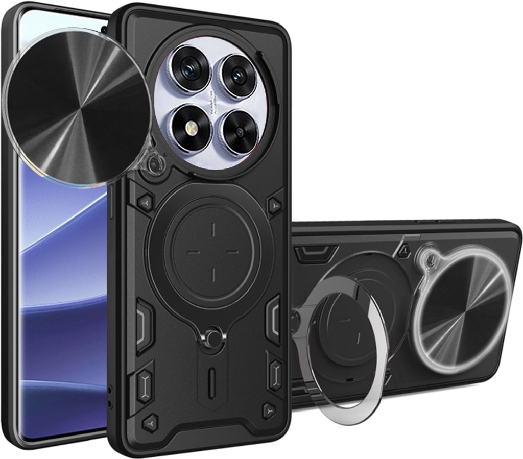 Techsuit CamGuard Pro Back Cover Hülle für Xiaomi Redmi Note 14 Pro / Xiaomi Poco X7 - Schwarz