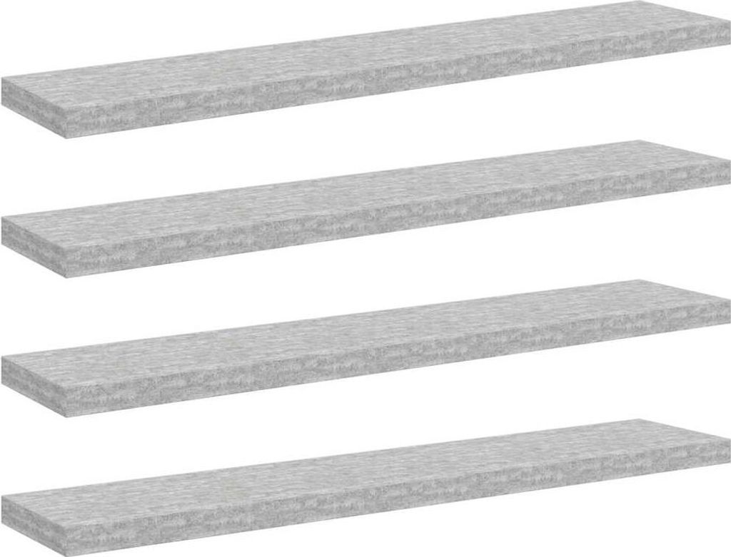 vidaXL Závěsné police 4 ks. Betonově šedé 120x23,5x3,8 cm Obrázek produktu 