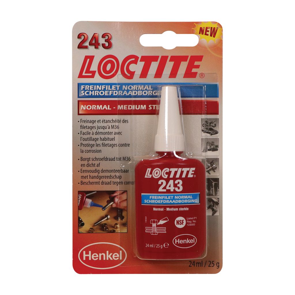 LOCTITE 243 Mittelfeste Schraubensicherung - 24ml Flasche