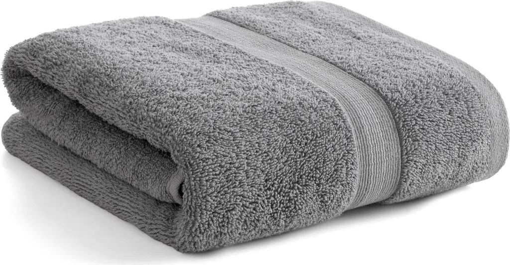 EUROFIRANY | Asciugamano - 50x90 cm - Acciaio argento - Morbido, assorbente, elegante - ideale per la casa e la spa