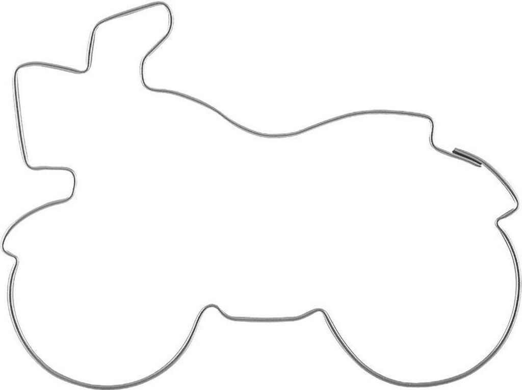 Orion Keksausstecher Ausstechform Ausstecher für Lebkuchen Plätzchen Motorrad aus Stahl 7x5,5x1,5 cm