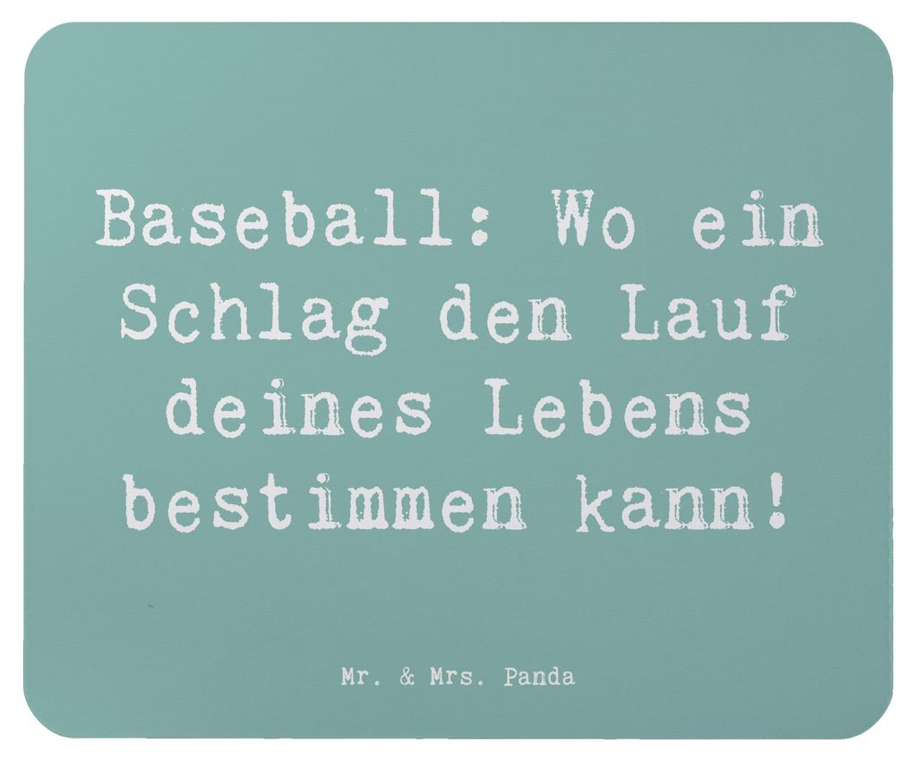 Mr. & Mrs. Panda Mouse Pad Spruch Baseball Schlag - Meeresbrise - Geschenk, Spiel, Sportler, Mousepad, Mauspad, Präzision, pc, Teamsport, Sport, L...