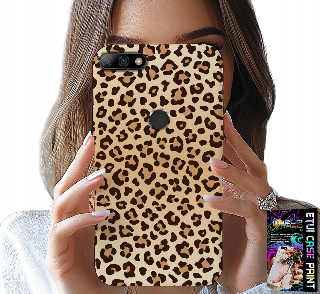 Tasche Für Huawei Y7 2018 - Rucksack Mit Leopardenmuster Und Modischen, Femininen Mustern