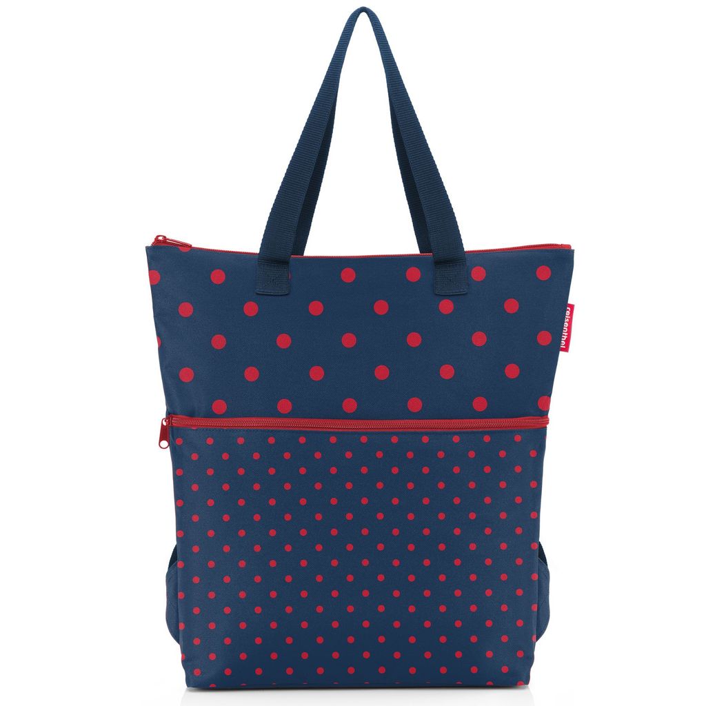 reisenthel cooler-backpack, Thermo Tragetasche, Thermotasche, Kühltasche, Isolierter Rucksack, Polyestergewebe, Mixed Dots Red, 18 L, LJ3075