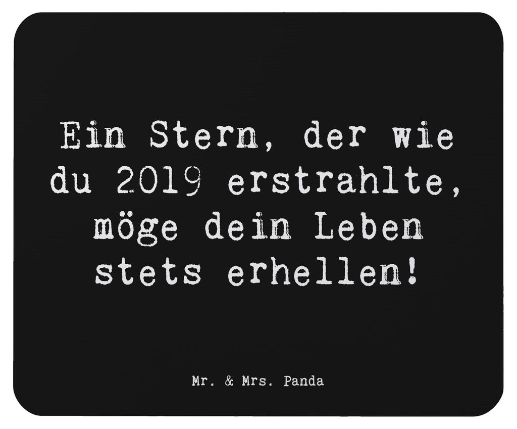 Mr. & Mrs. Panda Mouse Pad Spruch 2019 Geburtstag Stern - Schwarz - Geschenk, Freude, Mousepad, computer, notebook mauspad, Liebe, Glückwunsch, Ge...