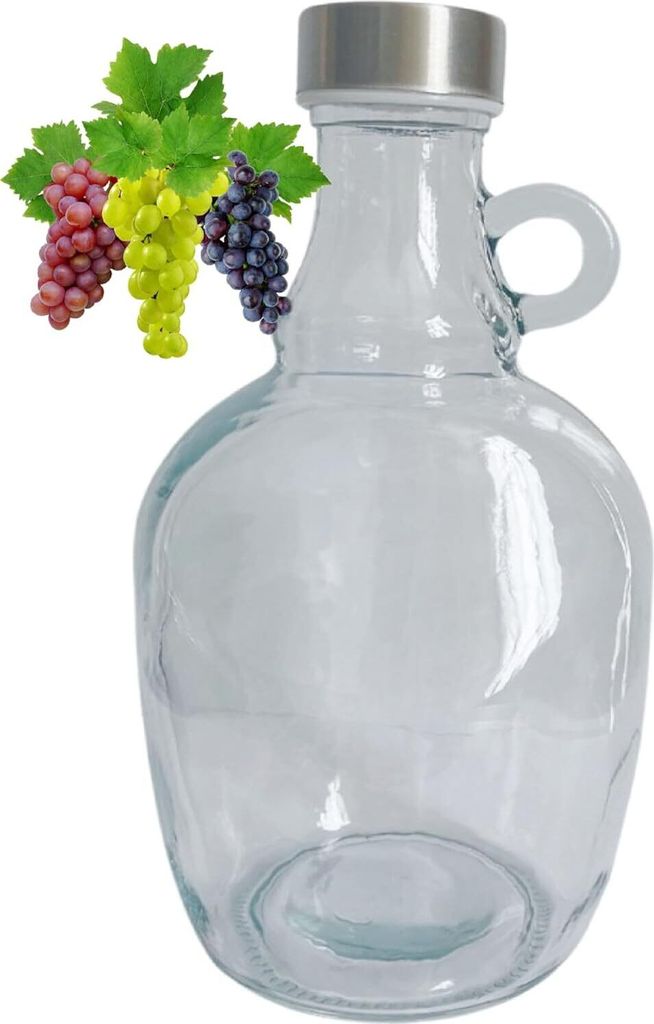 1L Flasche mit Schraubverschlüss Weinballon Glasballon Weinflasche Gallone
