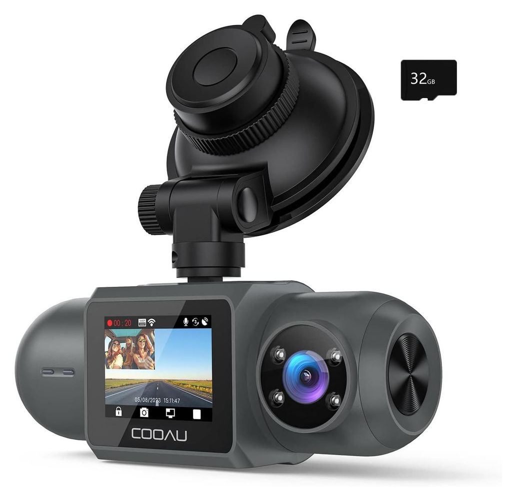 COOAU 4K Dashcam Auto 2.5K+ 1080P avant intérieur, caméra Image du produit 