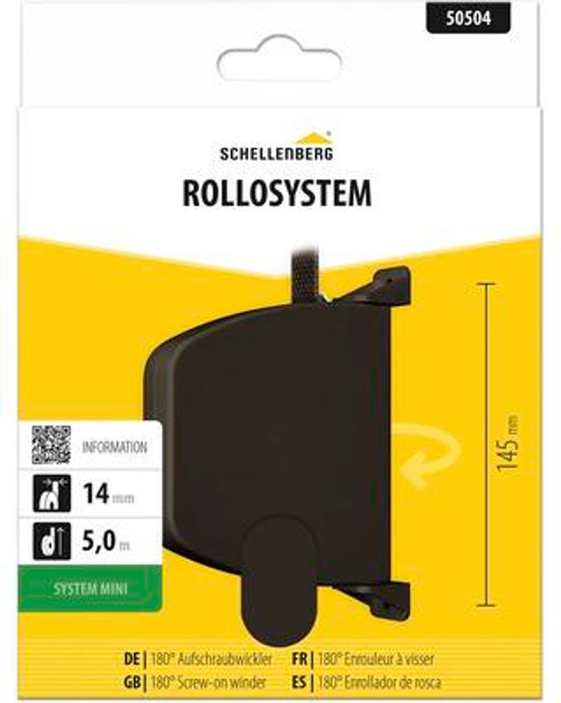 Przykręcana nawijarka Schellenberg Mini brązowa Rozstaw Zdjęcie produktu 