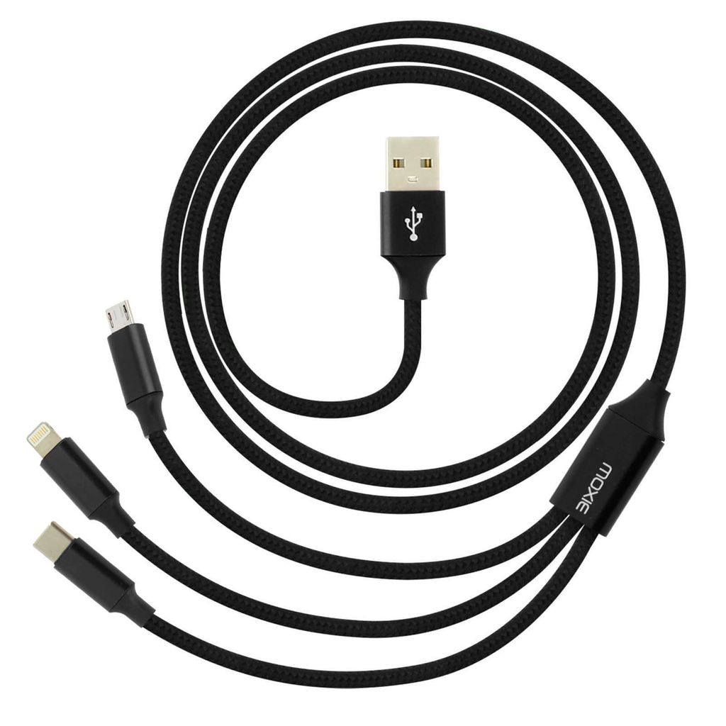 Moxie, câble de charge (3 en 1, Micro-USB / USB-C / Image du produit 
