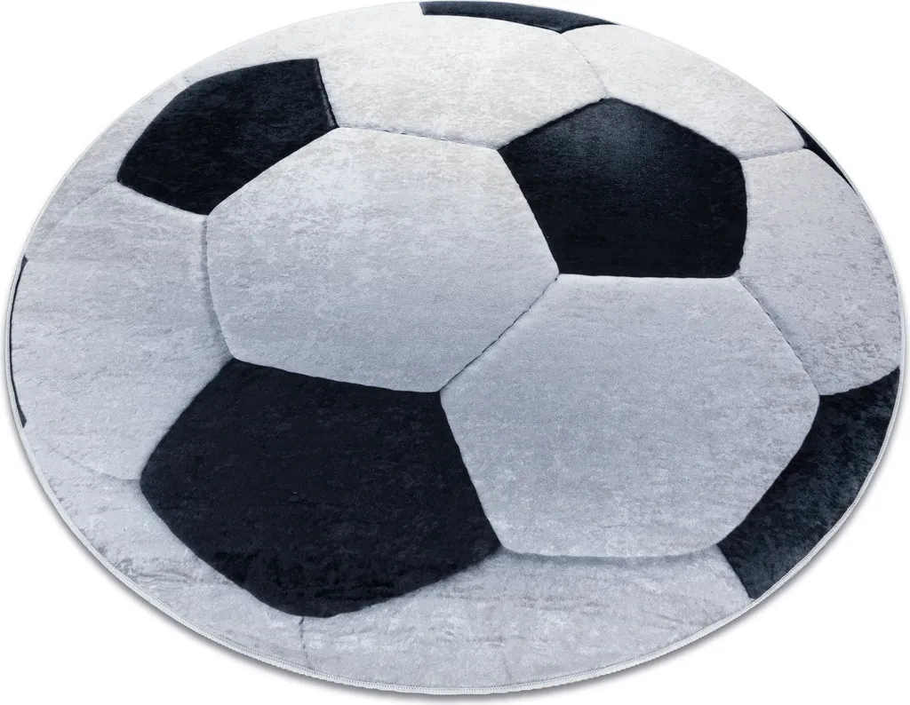 Tapis de chambre enfant rond motif football antidérapant diamètre 100 cm