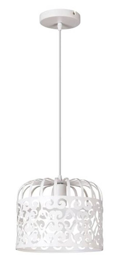 Rabalux 2161 Pendelleuchte 1 Spot Alessandra, E27, weiß, rund, Vintage/ Romantisch, ø260mm