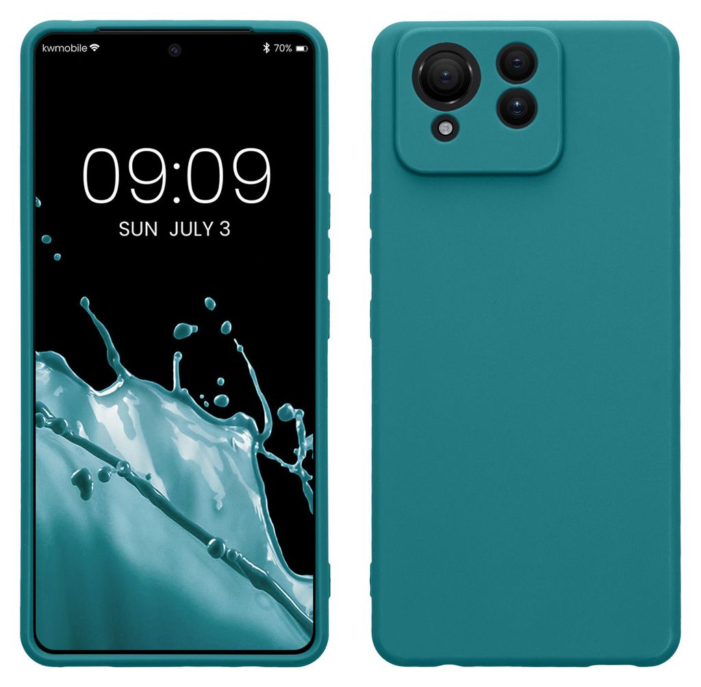 kwmobile Handyhülle für ASUS Zenfone 11 Ultra Hülle - weiches Handy Silikon Case - Schutzhülle Cover - Petrol matt