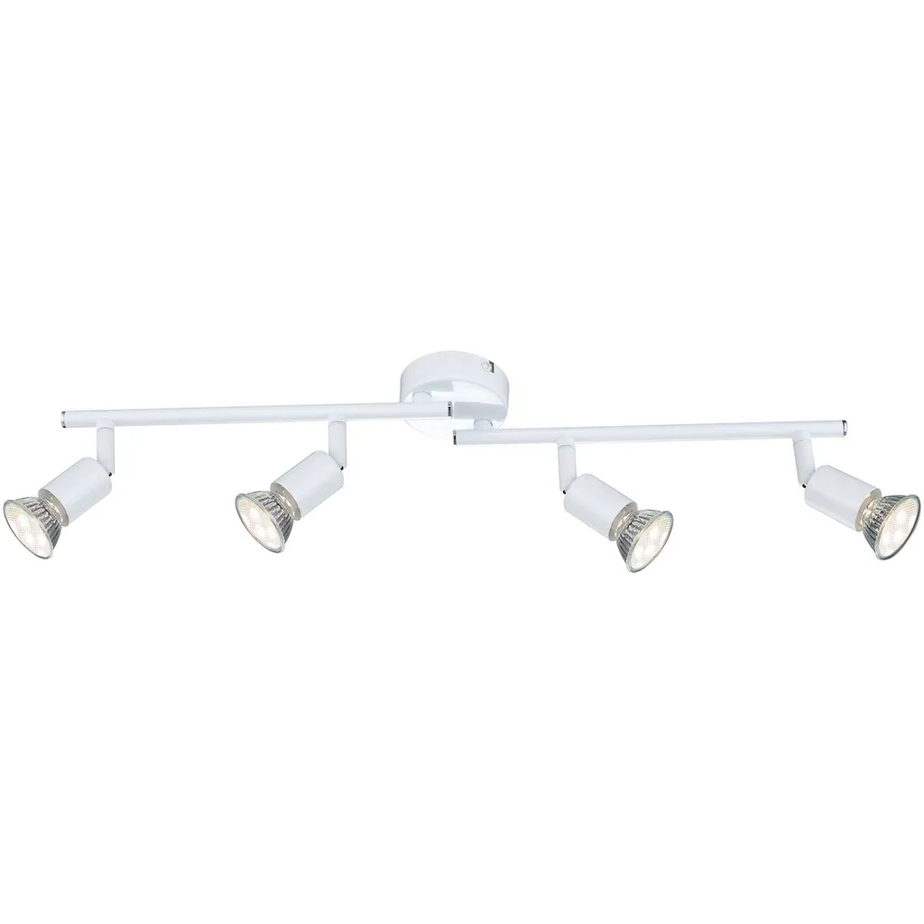 Spot de plafond noir mat 2 spots orientables GU10 pour salon et couloir