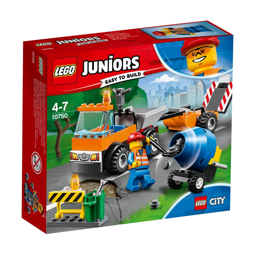 Jouet de Chantier LEGO Juniors 10750 Camion de Réparation de Route Enfant