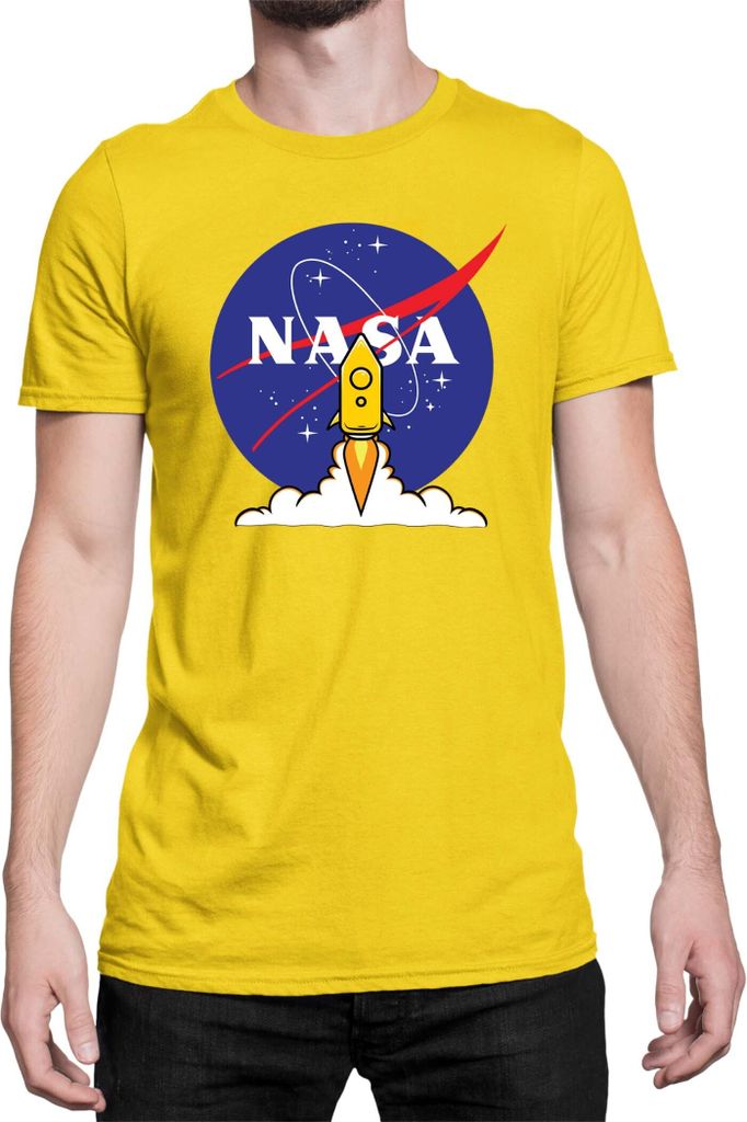 Herren T-Shirt Nasa Space Theme Nasa 013, Man S / Gelb
