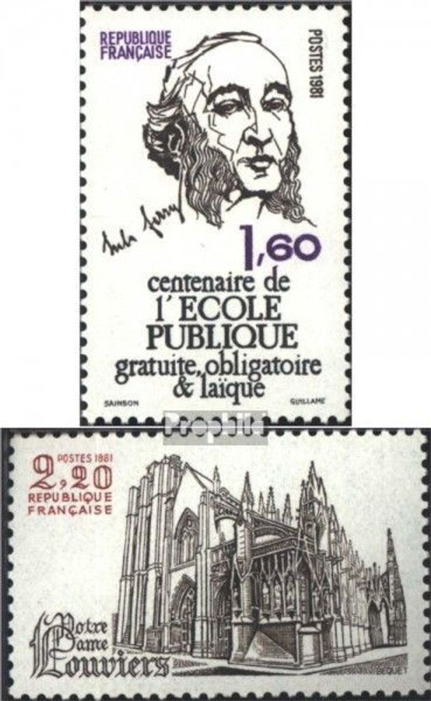 Briefmarken Frankreich 1981 Mi 2284,2285 (kompl.Ausg.) postfrisch Volksschule