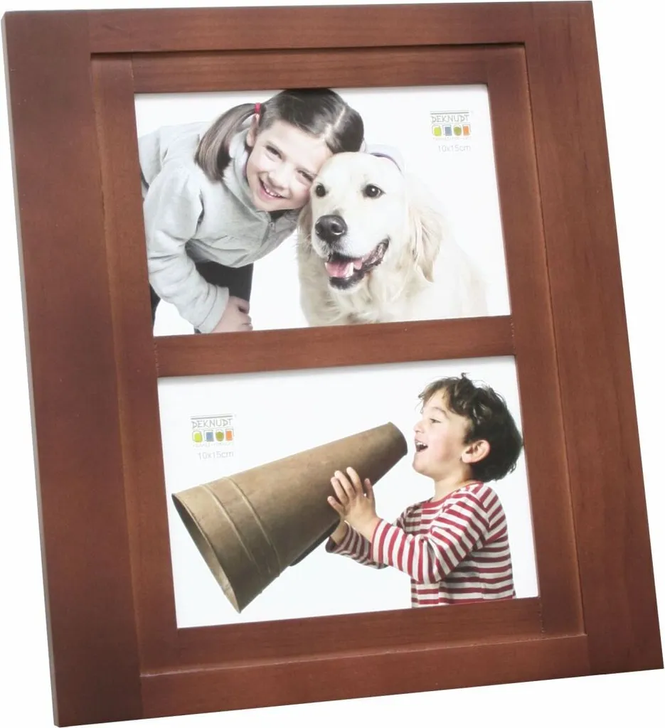 Cornice Doppia S59KH 10x15 Marrone Scuro - Design Galleria Foto