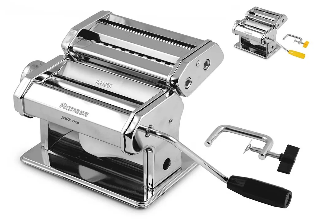 Machine à pâtes inox 150 mm stable pour réussir ses pâtes sans coller