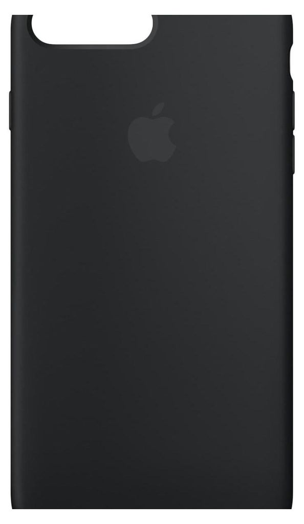 A black iPhone case with an Apple logo.