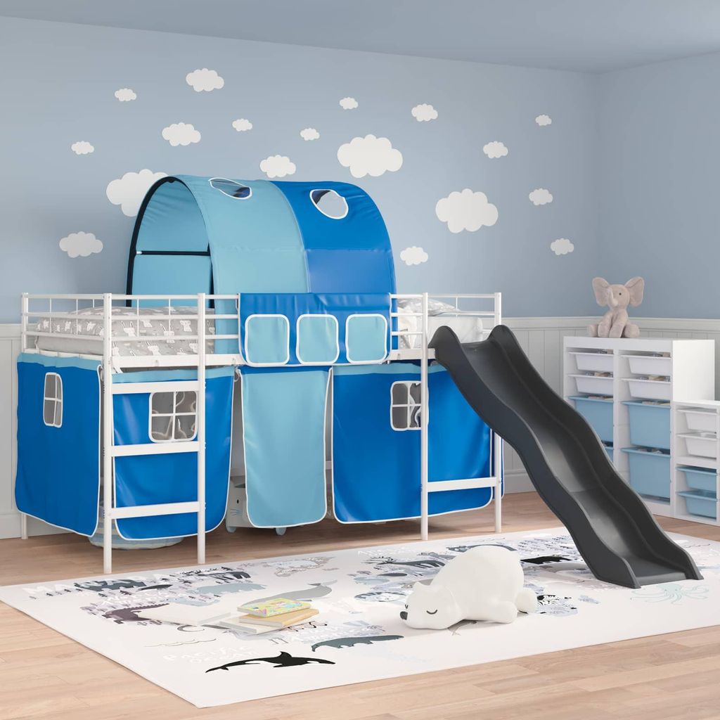 (Robust Möbel) Weiß und Blau 79,5 x 200cm - CL914673 - Klassische BettenJugendbett Tagesbett