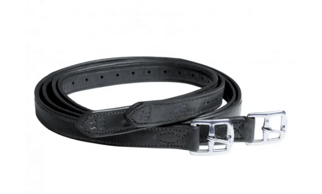 Paire d'étrivières en cuir doublé nylon Chantilly pour selle mixte