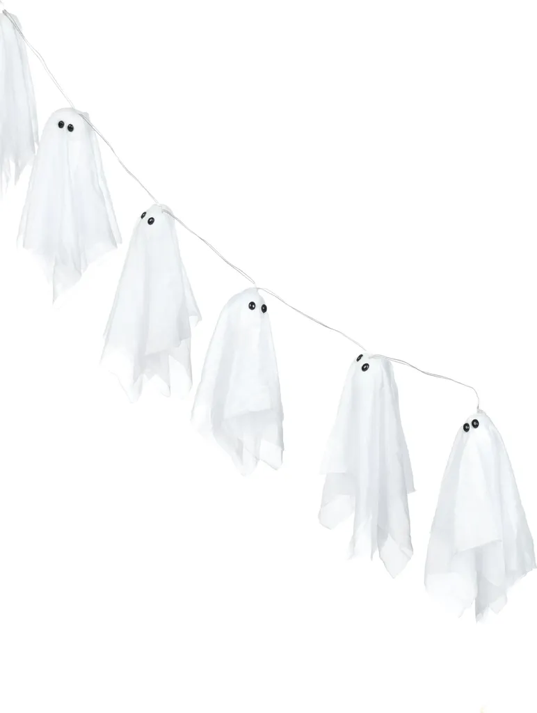 Guirlande d'Halloween 150cm Lumineuse LED Blanc-Multicolore - Deco Fête
