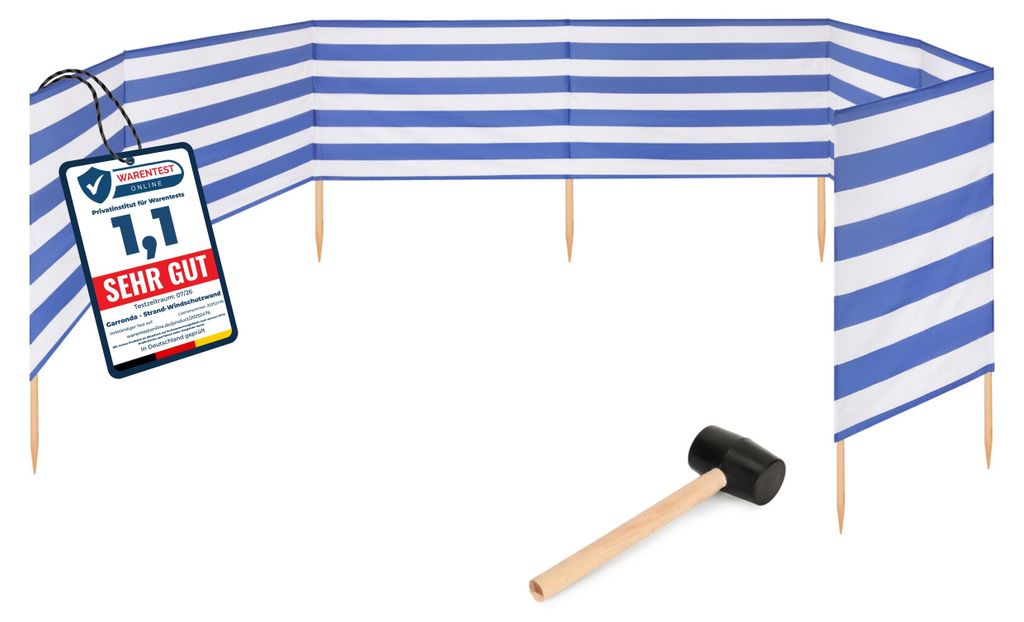 Garronda Strand Windschutz Sichtschutz 10m lang plus Produktbild 