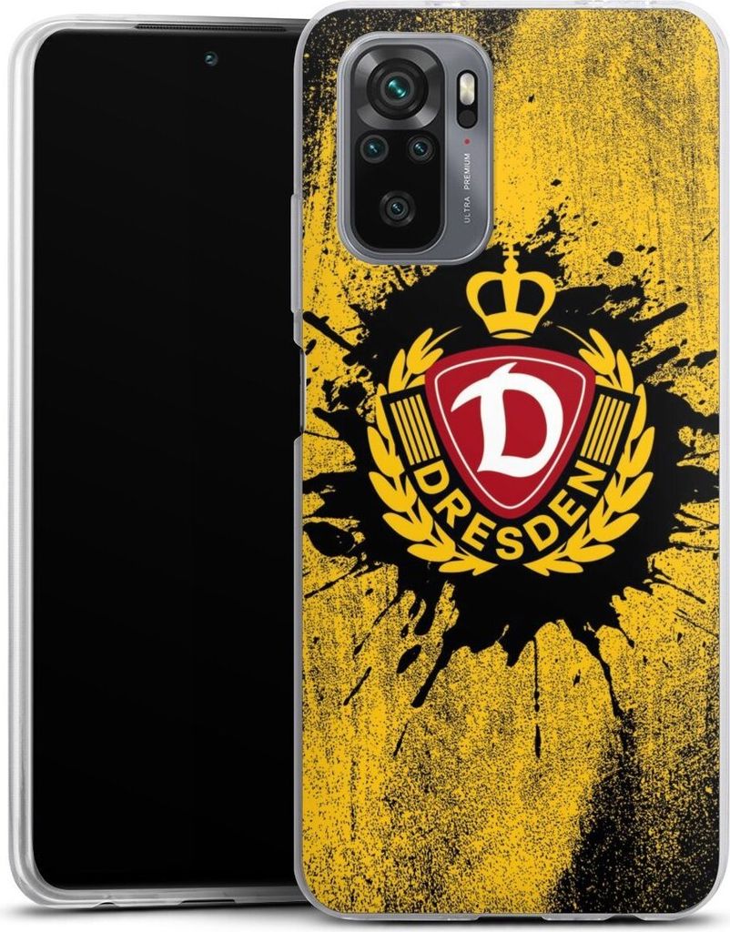DeinDesign Slim Hülle für Xiaomi Redmi Note 10 4G Silikon Case Ultra Dünn Handyhülle Fußball Offizielles Lizenzprodukt SG Dynamo Dresden