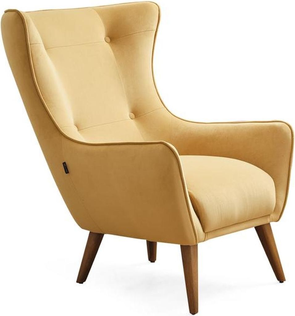 Wohnzimmers Sessel Design Couch Luxus Lounge Polster Club Disco Gelb
