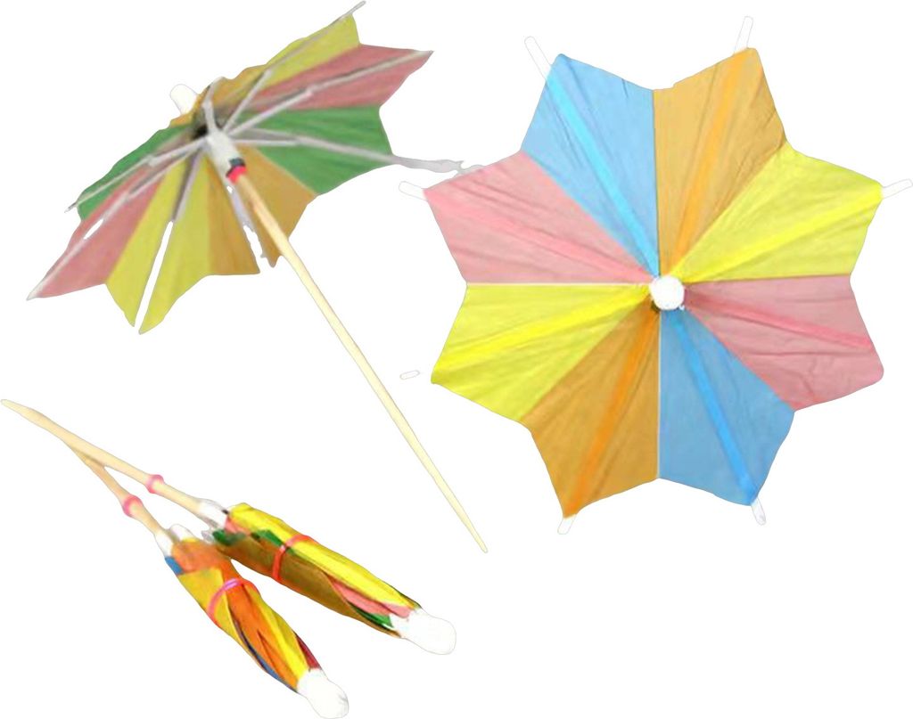 50 Stück Cocktail-Spieße, hawaiianische Party-Dekoration, Essens- und Getränke-Spieße, Cupcake-Topper, Schirmstäbchen für Sommer-Geburtstags-...