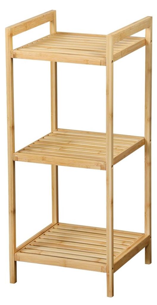Bambusregal mit 3 Ablagen KESPER, 30 x 30 x 70 cm Produktbild 