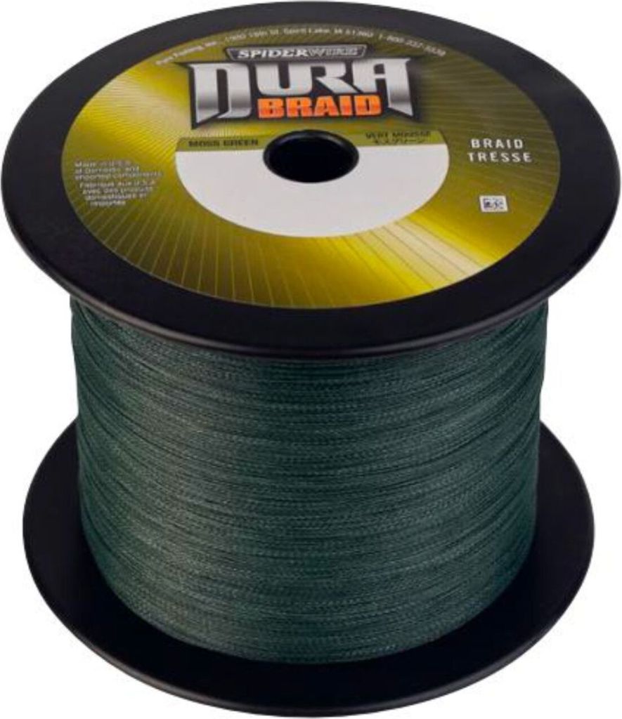 SpiderWire DuraBraid Moss Green - 2750m geflochtene Angelschnur, Durchmesser/Tragkraft:0.41mm / 42kg