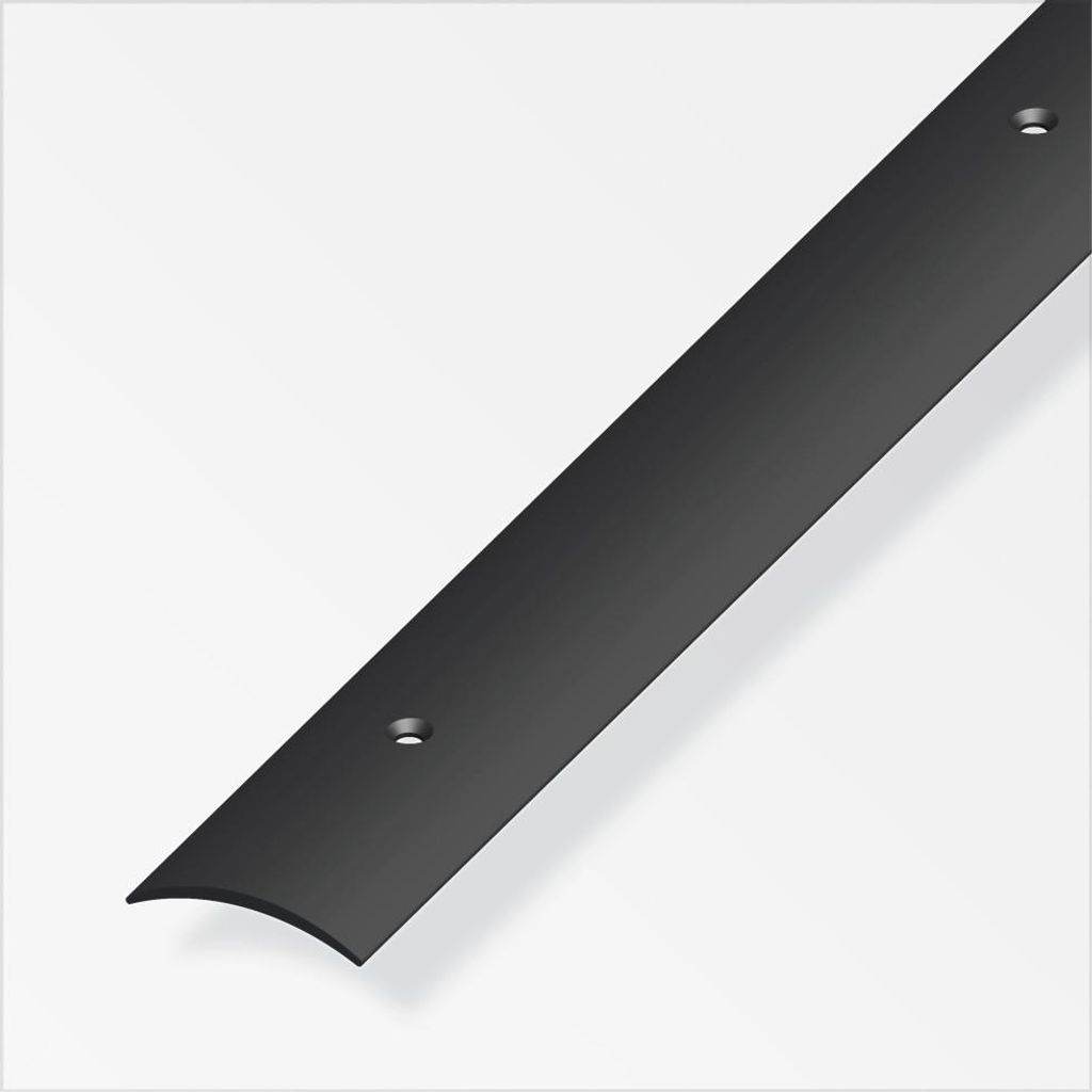 alfer Übergangsprofil 1 m, 30 x 5 mm PVC (Kunststoff) glatt schwarz