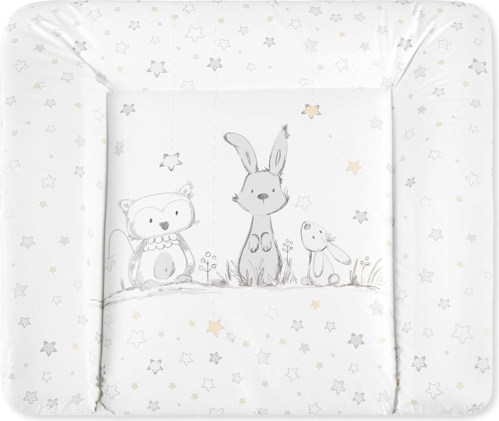 Wickelkissen Softy 85 x 75 cm - weiche Wickelmatte - Babykissen - Folie wasserdicht - abwaschbar - Germany - Standard 100 - Sterfreunde - qualitati...