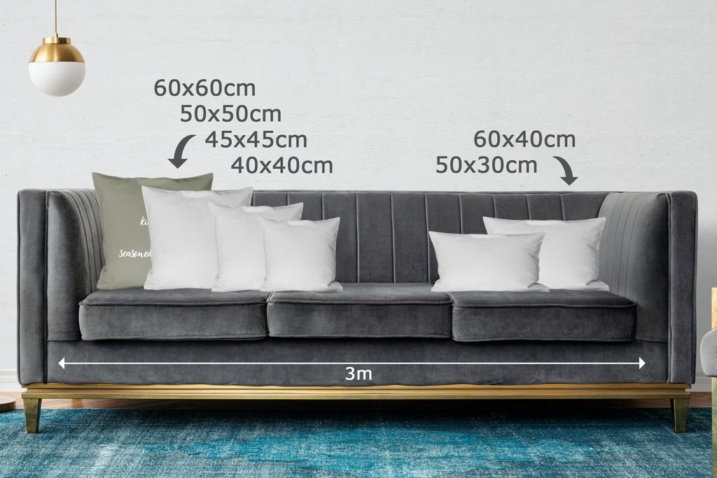 MuchoWow Zierkissen Sofakissen Wohnzimmer Dekokissen 60x60 cm Liebe - Zitate - Sprichwörter - Diese Küche ist mit Liebe gewürzt - Sitzfläche ...