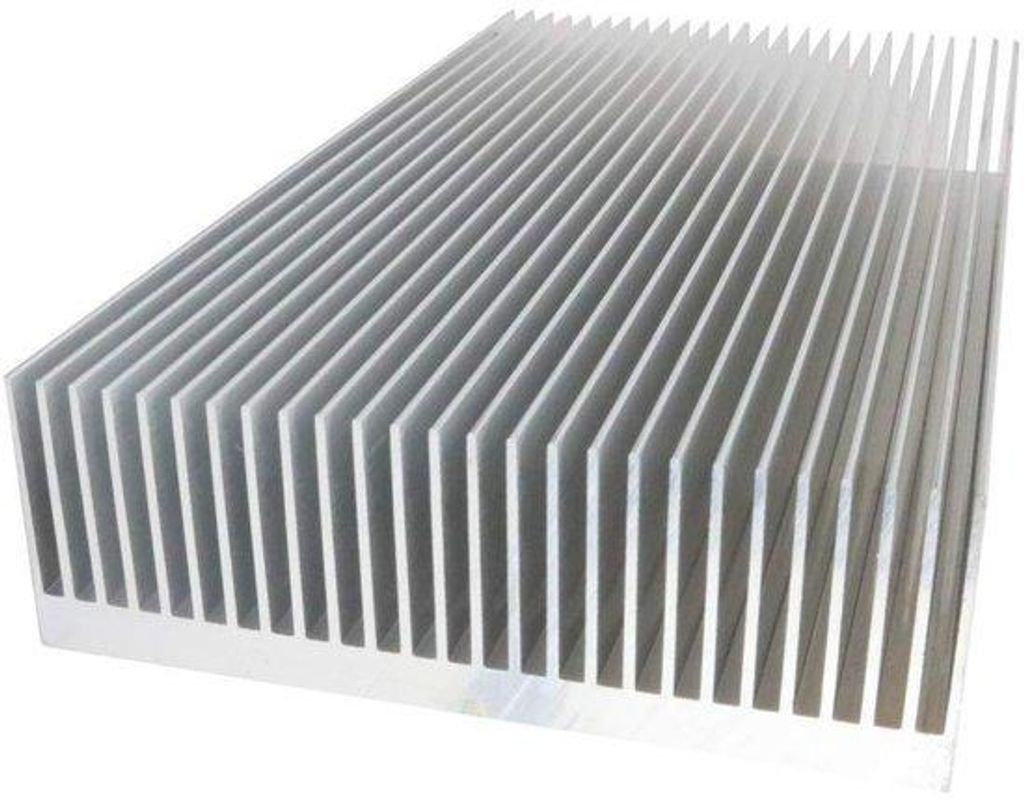 Alu Kühler 300mm für LED Hochleistung mit Befestigungsmaterial