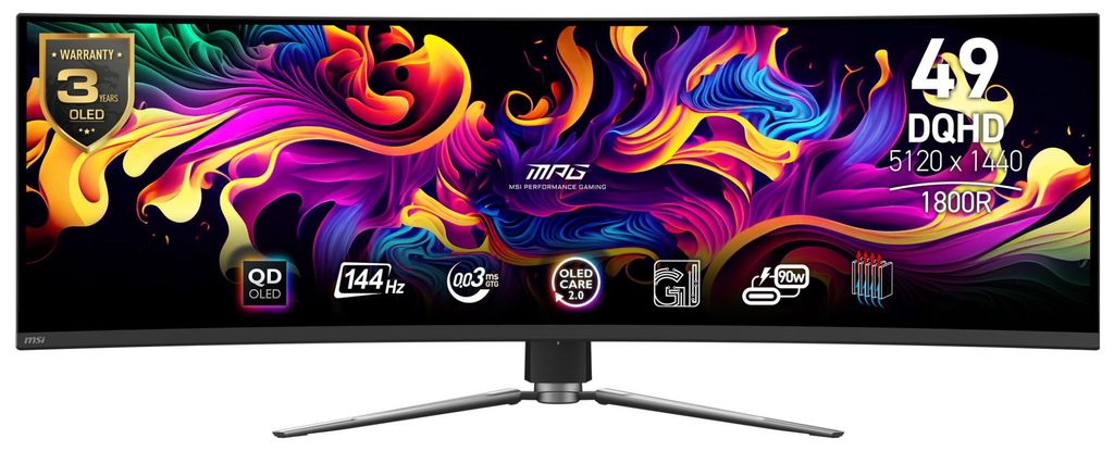 MSI MPG 491CQPDE QD-OLED, Gaming-Monitor, (DQHD, QD-OLED, Curved