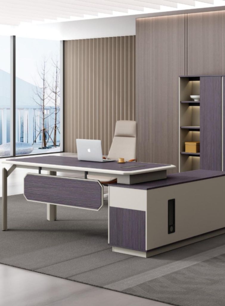 Großer Eckschreibtisch Home Office Möbel Chef Tisch Schreibtisch für Büro