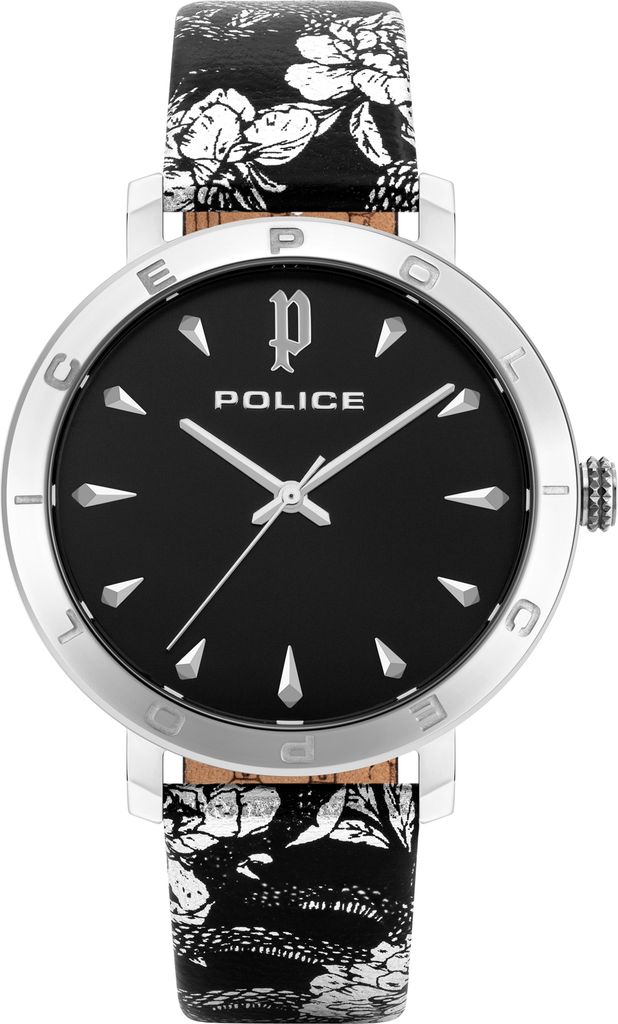 Police Uni Analog Quarz Uhr mit Leder Armband PL16033MS.02 Produktbild 