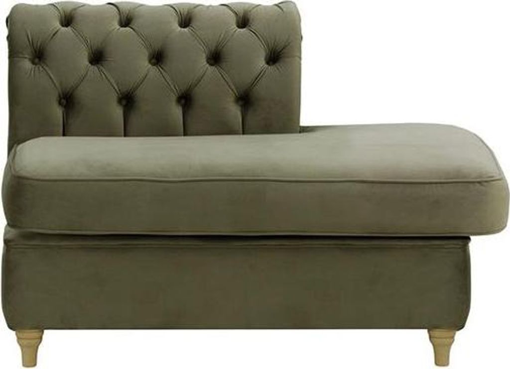 Chesterfield Modul - Abschlusselement rechteckig, rechts (ESR)-Velluto 19-wax black