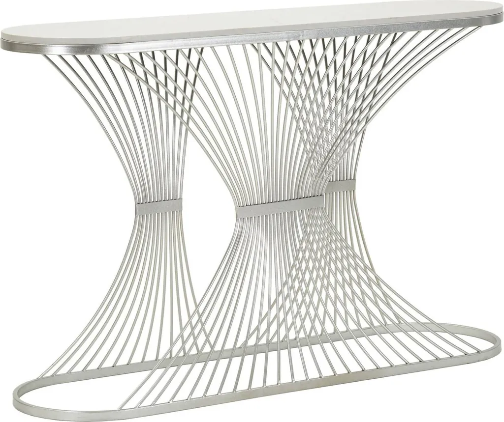 Console d'Entrée Design Argent 120 cm - Optimisez Votre Décoration