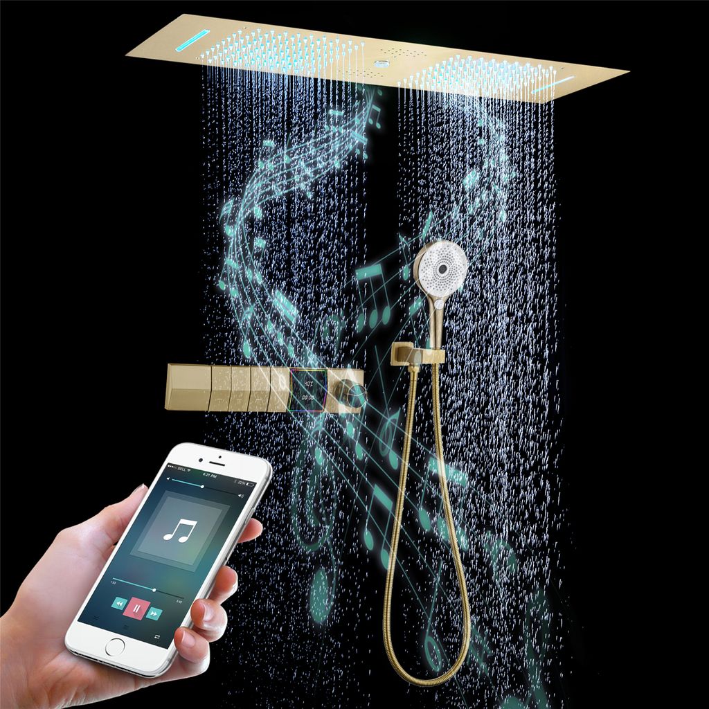 OihPaw Duschsystem mit Musik, LED, 4 Funktionen, Produktbild 