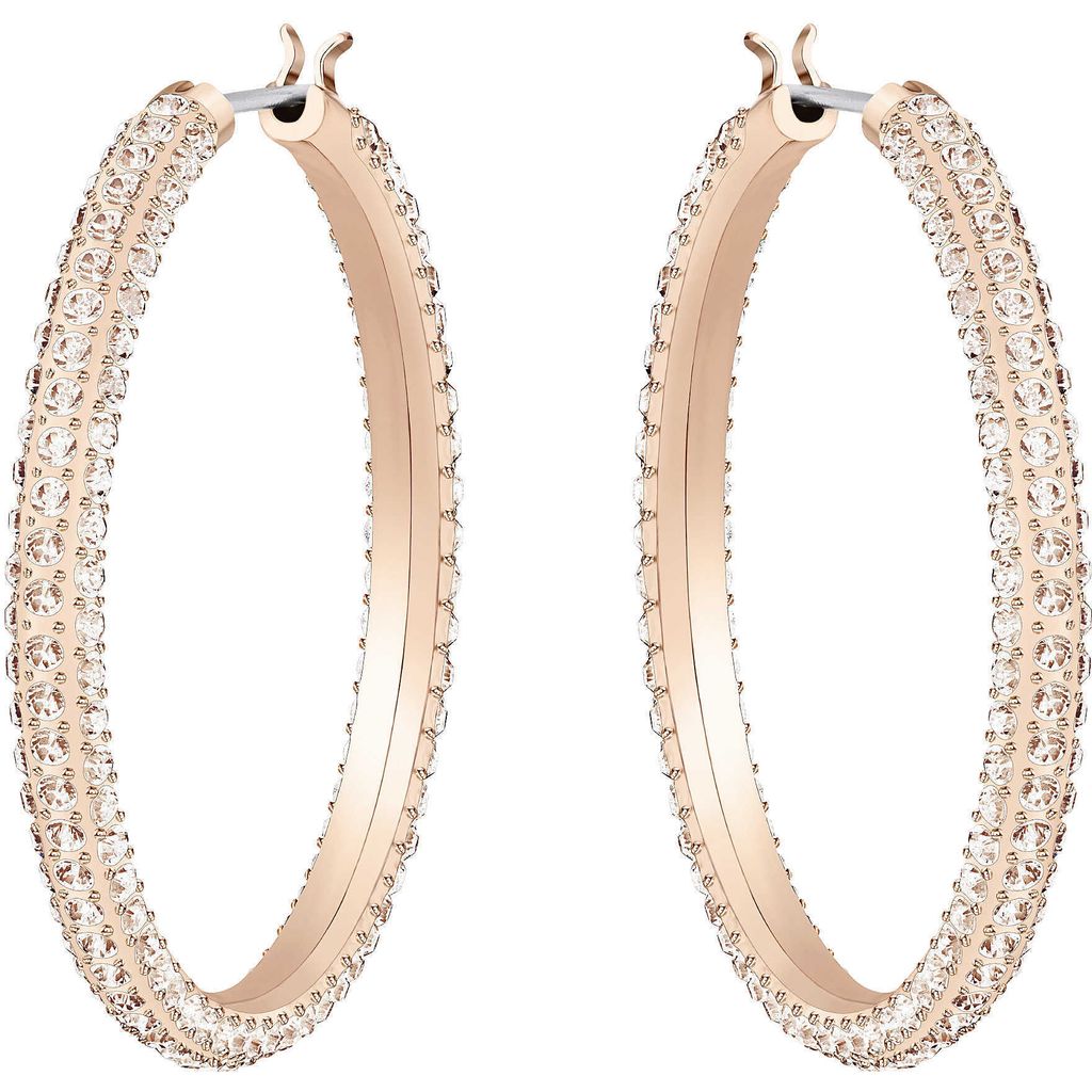 Swarovski Dextera Kreolen, Rosa, Roségold-Legierungsschicht Produktbild 