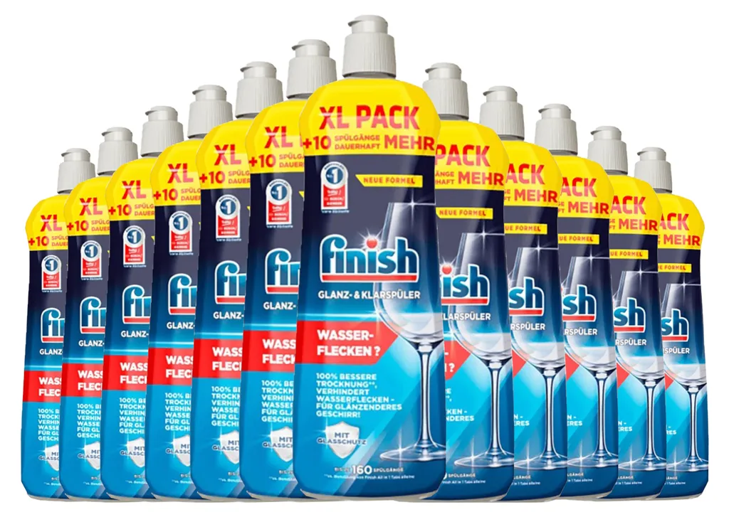 Anti-Traces Calcaire Finish Regular Rinçage - Lot 12x800ml pour 1920 Lavages