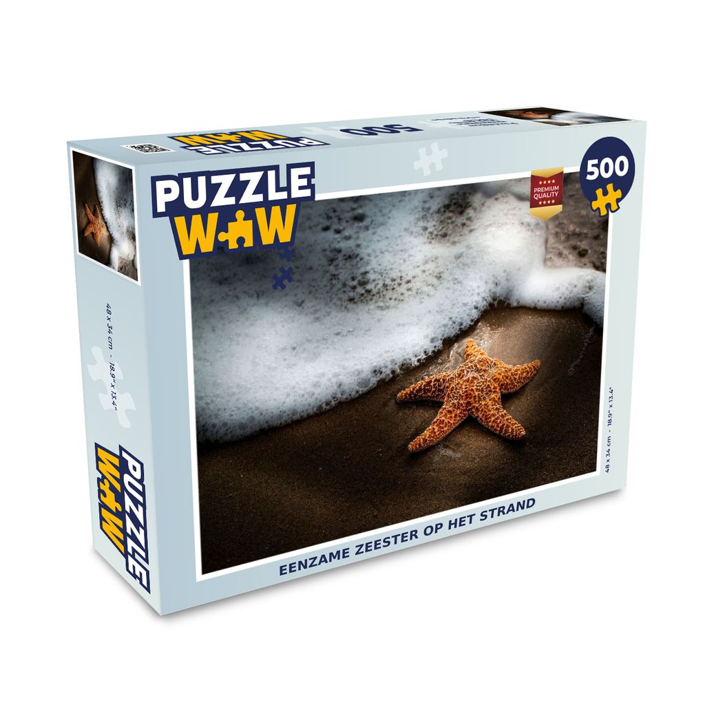 MuchoWow Puzzle 500 Teile Seestern - Sand - Wasser - 500 Teile - Kinder - Selberbauen - Puzzlespiele