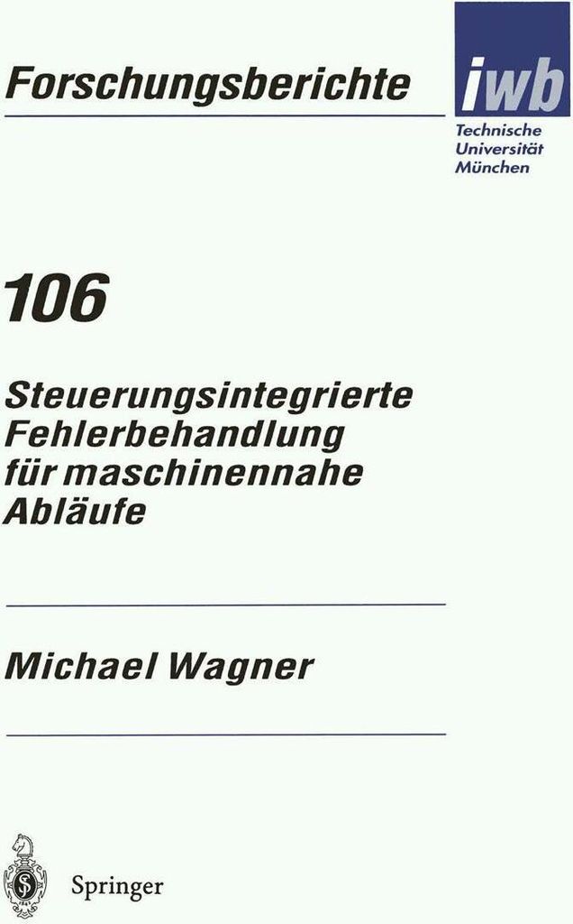 Steuerungsintegrierte Fehlerbehandlung für maschinennahe Abläufe